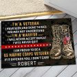 Veteran door mat with your name - I am proud Marine Corps Online Hot Sale