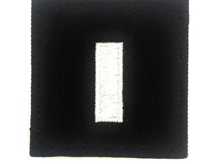 (O2) 1st Lieutenant 2x2 Black Rank with Hook Fastener (each) Online Sale