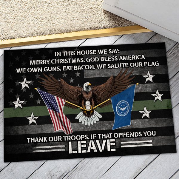 US military door mat - Thank our troops Sale