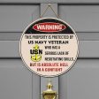 Door sign - Warning Navy on Sale