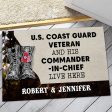 Personalized door mat with your name - For Coast Guard Veteran Sale