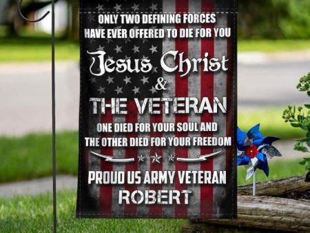 Personalized Flag For A Veteran - Jesus Christ & The Veteran Cheap