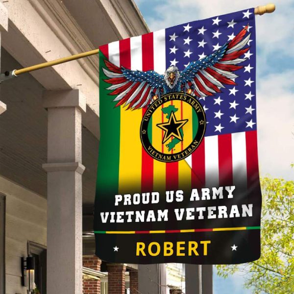 Personalized Flag for Vietnam Veteran - Flag And Eagle Fashion