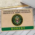 Veteran door mat with your name - Approved by proud Army For Cheap