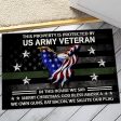 Veteran door mat - This property is protected by proud US Veteran Army Discount