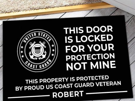 Veteran door mat - Closed for your protection Coast Guard For Discount