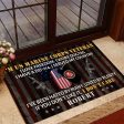 Veteran door mat with your name - I love freedom Marine Corps Cheap