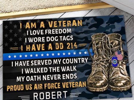 Veteran door mat with your name - I have served my country Air Force Online Hot Sale