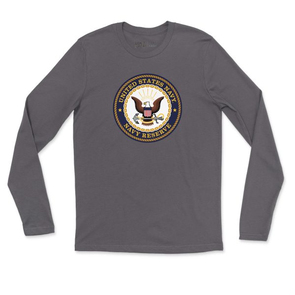 United States Navy Reserve Insignia Men s Long Sleeve on Sale