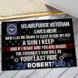 Veteran door mat with your name - Watch out for me Air Force Online now