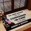 Personalized door mat with your name - For US military Hot on Sale