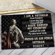 Veteran door mat with your name - I have DD-214 Air Force Cheap