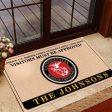 Veteran door mat with your name - Veteran family lives here Marine Corps Cheap