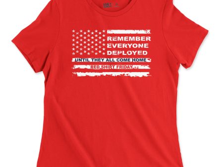 RED White and Blue Women s T-Shirt For Cheap