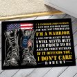 Veteran door mat with your name - I will never quit Air Force on Sale