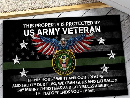 Veteran door mat - We salute our flag Fashion