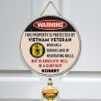 Door sign - Warning Vietnam veteran Sale