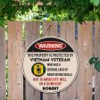 Door sign - Warning Vietnam veteran Sale