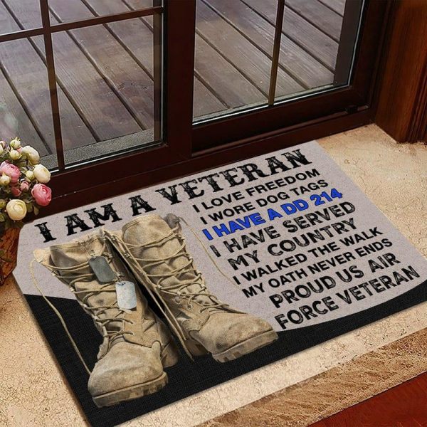 Veteran door mat with your name - Veteran s charter Air Force For Discount