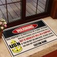 Personalized door mat with your name - Proud veteran lives here Hot on Sale