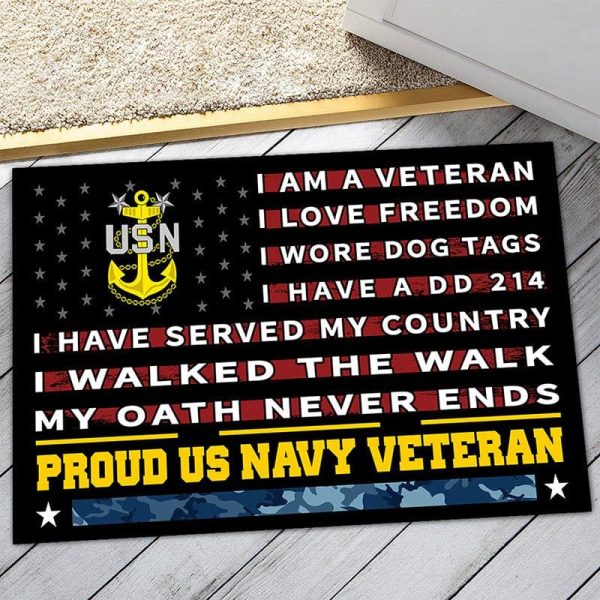 Veteran door mat with your name - Pride Online Hot Sale