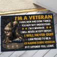 Veteran door mat with your name - Kneel for the fallen Marine Corps on Sale