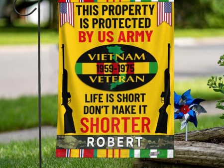 Personalized Flag for a Vietnam Veteran  - Life Is Short Supply