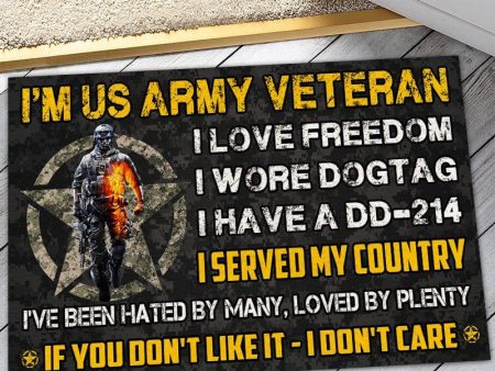 Veteran door mat with your name - Unbroken Veteran Army For Sale