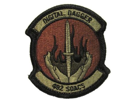 492nd Special Operations Support Squadron Spice Brown OCP Patch W  Hook Fastener For Sale