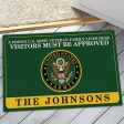 Veteran door mat with your name - Family brightness Army Online Hot Sale