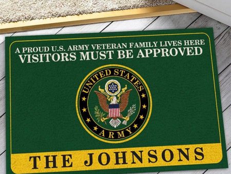 Veteran door mat with your name - Family brightness Army Online Hot Sale