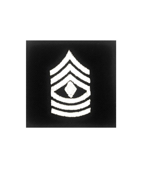 (E8) First Sergeant 2x2 Black Sew-on Rank (each) For Cheap