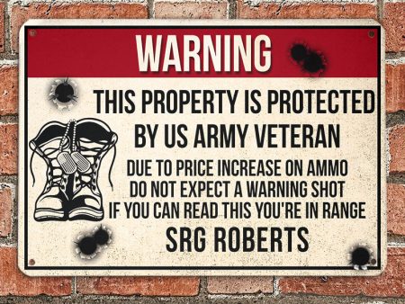 Army bullets - Gift for a Veteran - Personalised Custom Metal Sign Online