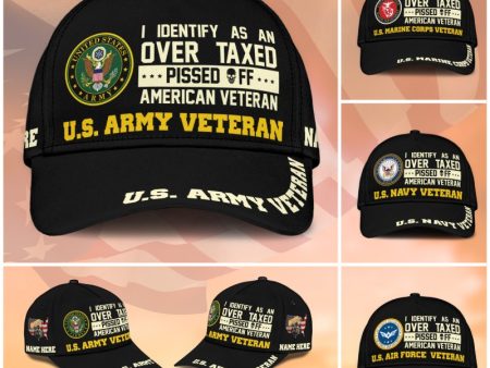 Personalized Cap for a Veteran - I Identify As An Over Taxed Supply