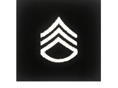 (E6) Staff Sergeant 2x2 Black Sew-on Rank (each) Online Sale