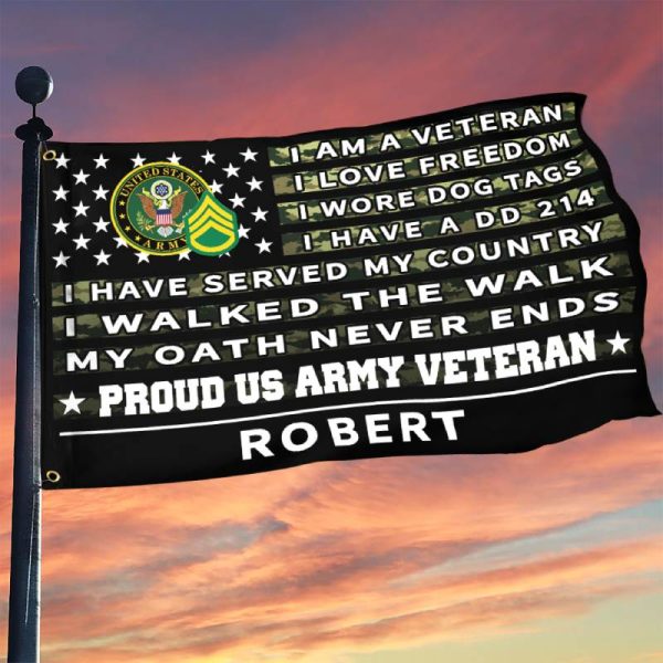 Personalized Flag With Insignia - Veteran s Pride Online