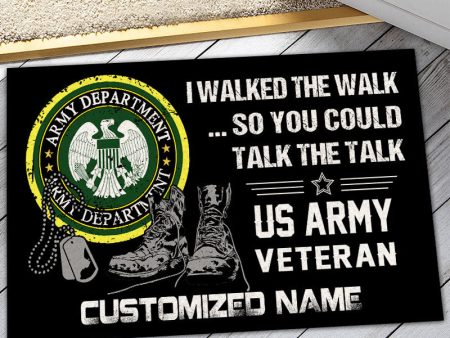 Personalized door mat with your name - Thorny path  Army Supply