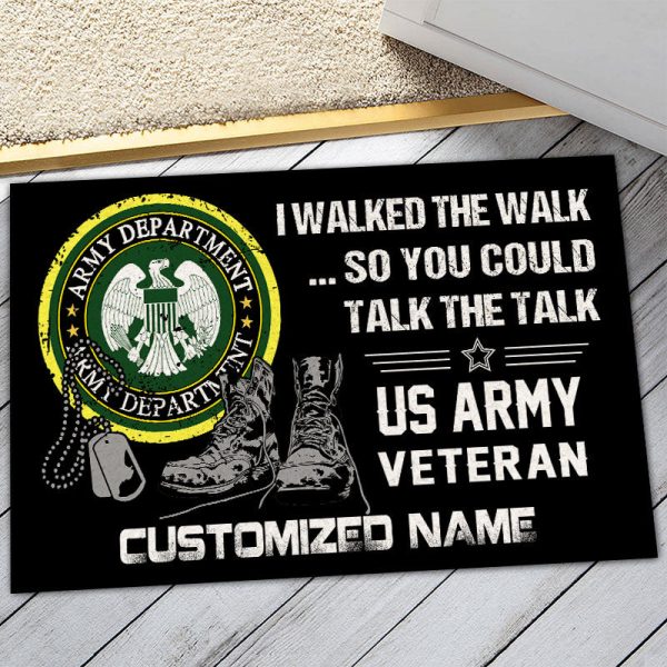 Personalized door mat with your name - Thorny path  Army Supply