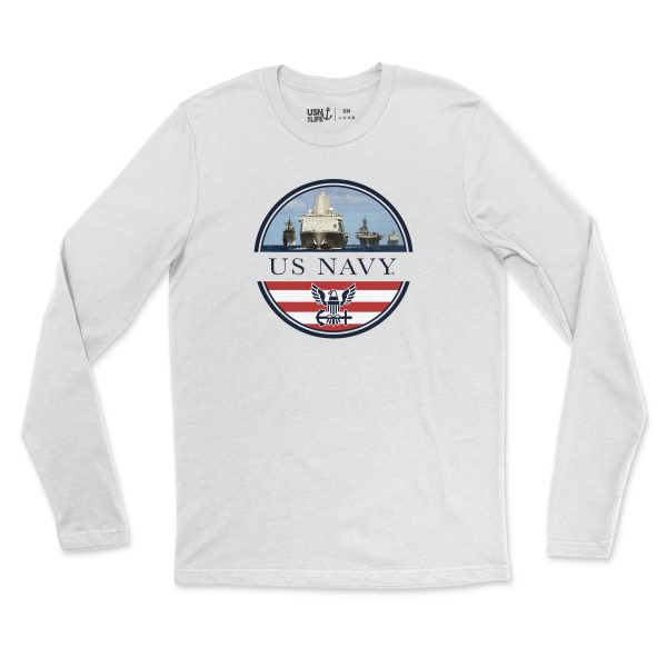 Navy Armada Men s Long Sleeve T-Shirt Online now