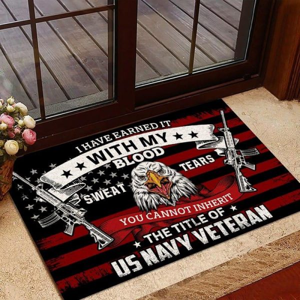 Veteran door mat - Sweet tears Navy Online Hot Sale