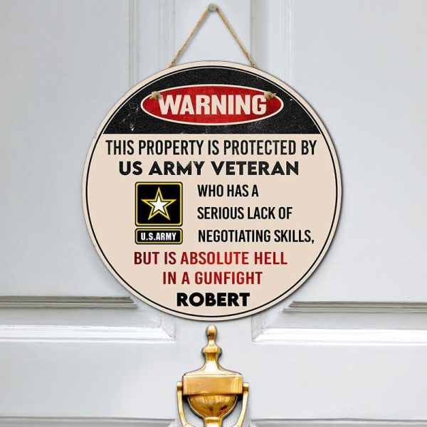 Door sign - Warning Army Fashion