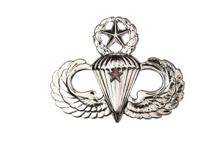 US Army Combat Parachutist Master 1st Award Full Size STA-BRITE® Pin-on Badge Online now