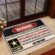 Personalized door mat with your name - Proud veteran lives here Hot on Sale