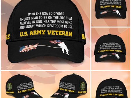 Personalized Cap for a Veteran - I m just Glad Online Hot Sale