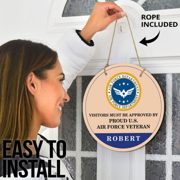 Door sign - Visitors must be approved Air force Online Sale