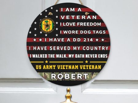 Door sign - Pride is always in my soul Vietnam veteran Sale