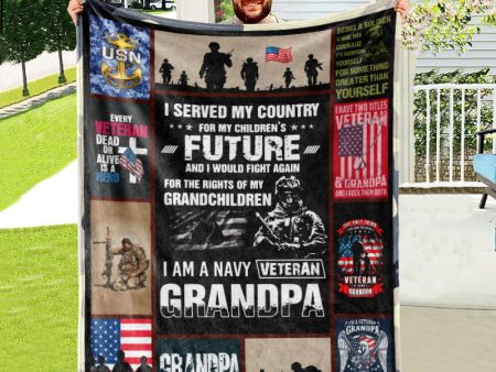 Veteran blanket - I serve for the future Navy For Discount