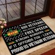 Vietnam veteran door mat with your name - Strong borders Online