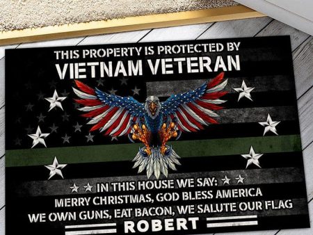 Veteran door mat - In this house we say Vietnam veteran Online