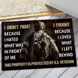 Veteran door mat with your name - Glory to Veteran Online now